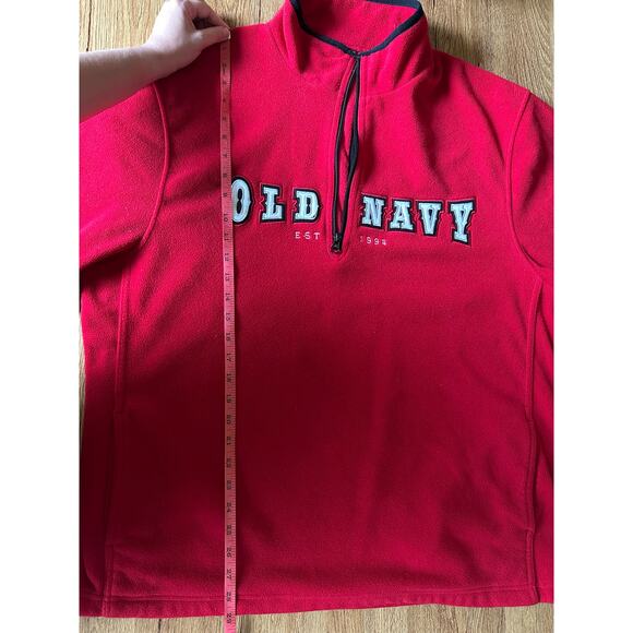 Old Navy Vtg Red Fleece Sweatshirt Size XLarge - Picture 6 of 7